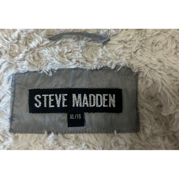 Steve Madden Glacier Shield  Insulated Womens XL Silver Hoodie Faux Fur Lined - Picture 14 of 16
